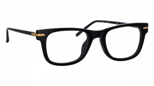 Linda Farrow LF68 PORTICO Eyeglasses, (001) BLACK/YELLOW GOLD