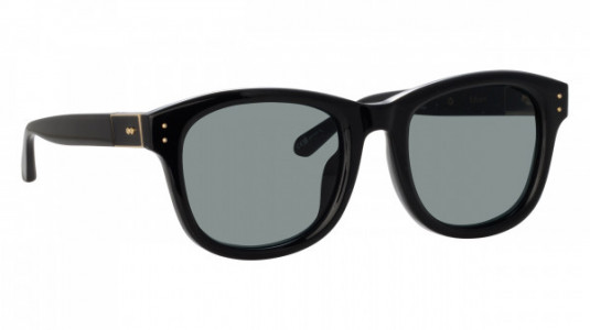 Linda Farrow LFL1385S EDSON Sunglasses, (004) BLACK/YELLOW GOLD/BLACK/GREY