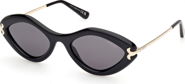 Emilio Pucci EP0223 Sunglasses, 01A - Shiny Black / Shiny Black