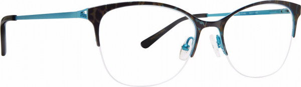 XOXO XO Luca Eyeglasses, Teal Animal