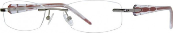 Adrienne Vittadini 18 Eyeglasses, Shiny Gunmet