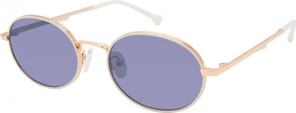 Colors In Optics CS410 PRINCE Sunglasses, CRMGLD GOLD/CREAM/MIDNIGHT LENSES