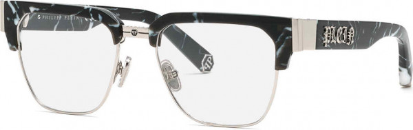 Philipp Plein VPP113M Eyeglasses, MARBLED BLACK (0Z21)