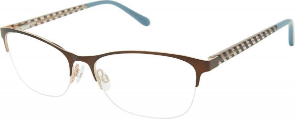 Lulu Guinness L247 Eyeglasses, Brown/Rose Gold (BRN)