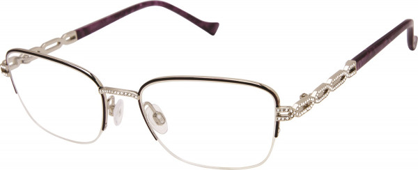Tura TE291 Eyeglasses, Eggplant/Silver (EGG)