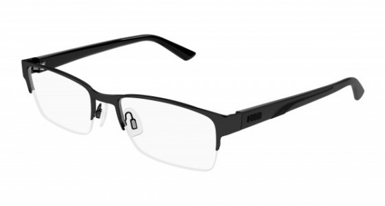 Puma PU0472O Eyeglasses, 001 - BLACK with TRANSPARENT lenses