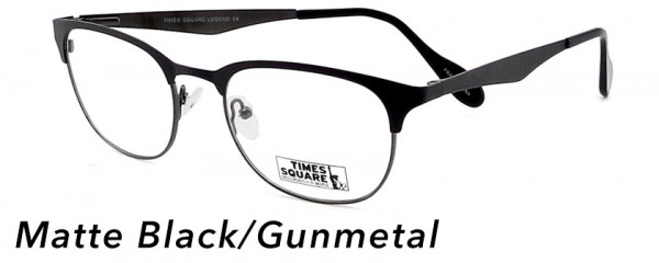 Smilen Eyewear Times Square Times Square Legend Eyeglasses, Matte Black/Gunmetal