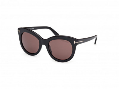 Tom Ford FT1189 ODETTE Sunglasses, 01E - Shiny Black / Shiny Black