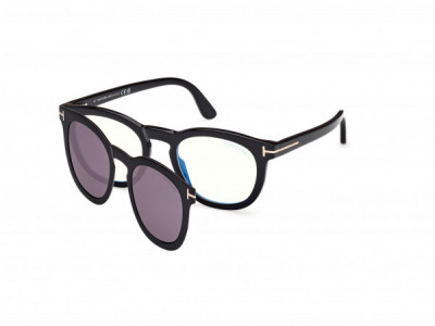 Tom Ford FT5993-B Clip, 001 - Shiny Black / Shiny Black