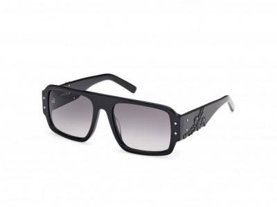 MCM Worldwide MW0022 Sunglasses, 01B - Shiny Black / Shiny Black