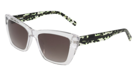 DKNY DK554S Sunglasses, (000) CRYSTAL CLEAR