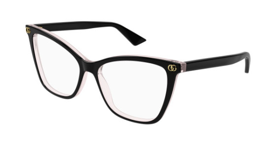 Gucci GG1817O Eyeglasses, 003 - BLACK with TRANSPARENT lenses