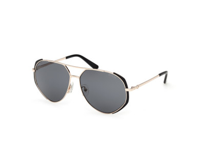 Guess GU00219 Sunglasses, 02A - Matte Black / Shiny Pale Gold