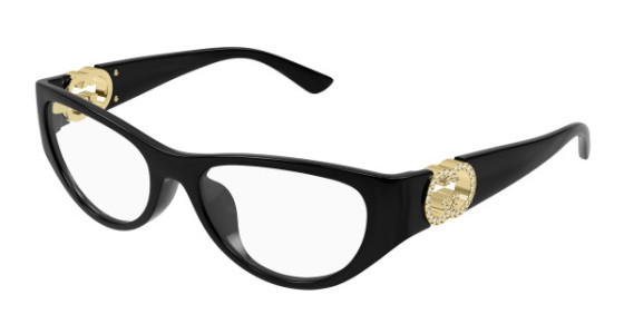 Gucci GG1825O Eyeglasses, 004 - BLACK with TRANSPARENT lenses