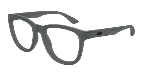 Puma PU0465O Eyeglasses, 001 - GREY with TRANSPARENT lenses