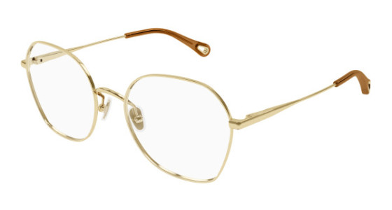 Chloé CH0320O Eyeglasses, 001 - GOLD with TRANSPARENT lenses