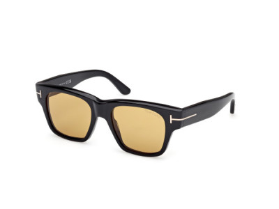 Tom Ford FT1280 CAINE-02 Sunglasses, 01E - Shiny Black / Shiny Black