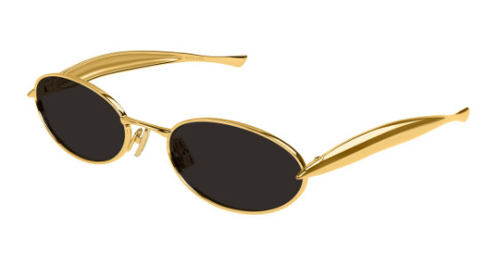 Bottega Veneta BV1386S Sunglasses, 001 - GOLD with GREY lenses