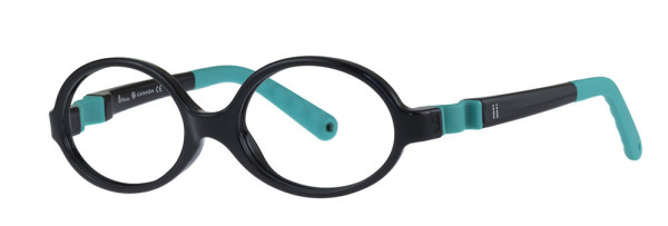 Indii Kids IN42-KICKBALL Eyeglasses, C1 BLK/TURQ IN42-C1 KICKBALL SHINY BLACK/TURQUOISE 43-15-118