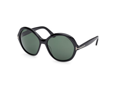 Tom Ford FT1282 ANNABELLE-02 Sunglasses, 01N - Shiny Black / Shiny Black