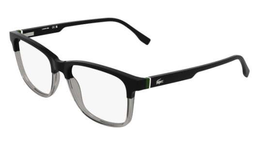 Lacoste L4002 Eyeglasses, (001) BLACK/TRANSPARENT GREY