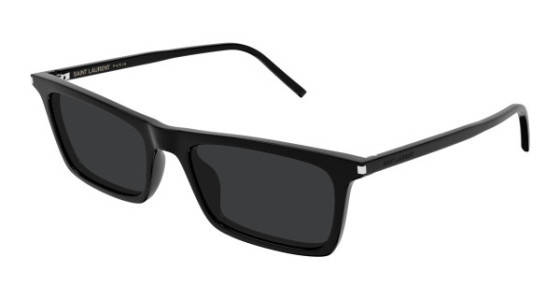 Saint Laurent SL 890 BETTY THIN Sunglasses, 001 - BLACK with BLACK lenses