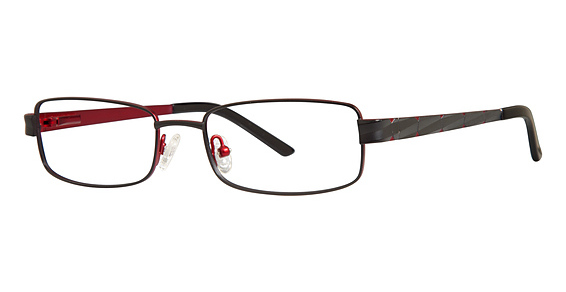 U Rock U762 Eyeglasses, Matte Black/Burgundy