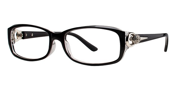 Modern Optical DEE Eyeglasses, Black/Crystal