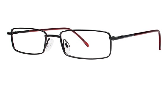 Modern Optical DATA Eyeglasses, Matte Black/Burgundy