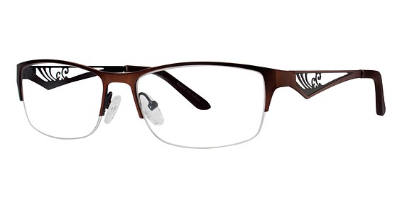 Genevieve PASSIONATE Eyeglasses, Matte Brown/Black