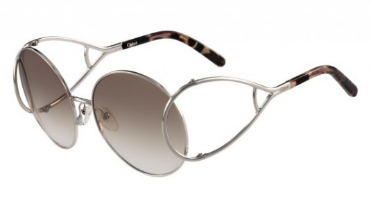 Chloé CE124S Sunglasses, (043) SILVER/BROWN MARBLE