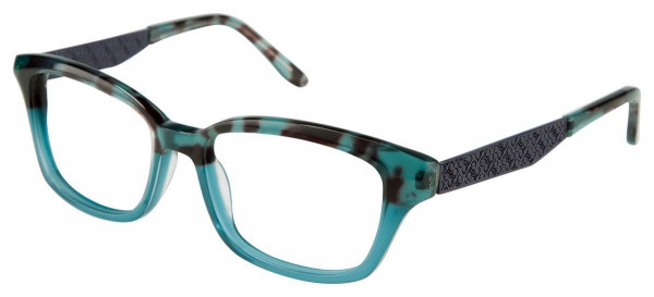 BCBGMAXAZRIA SIMONA Eyeglasses, Blue Tortoise Fade