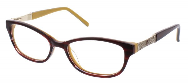 Jessica McClintock JMC 4002 Eyeglasses, Brown Horn