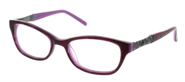Jessica McClintock JMC 4002 Eyeglasses, Eggplant Laminate