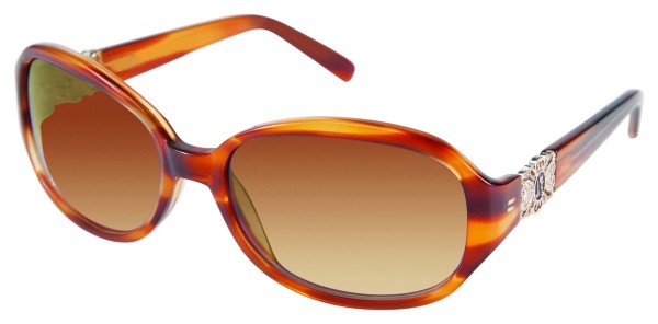 Jessica McClintock JMC 570 Sunglasses, Brown Horn
