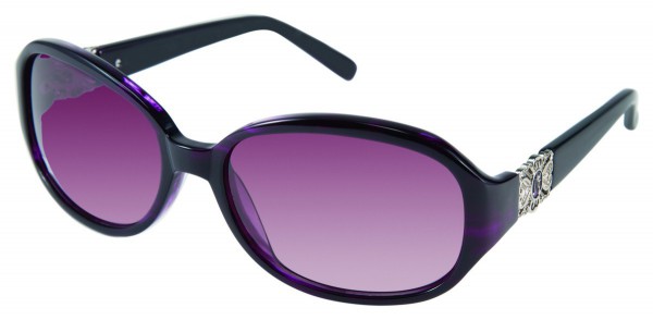 Jessica McClintock JMC 570 Sunglasses, Purple Horn