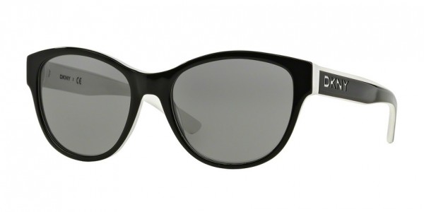 DKNY DY4133 Sunglasses, 362787 BLACK WHITE (BLACK)
