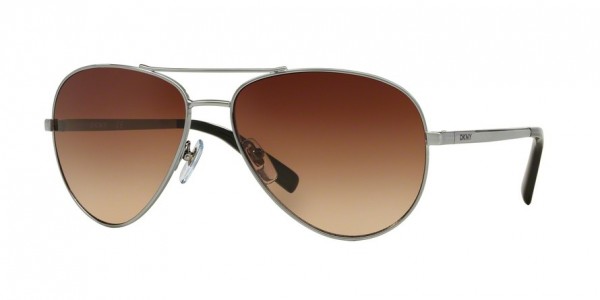 DKNY DY5083 Sunglasses, 100313 DARK SILVER (SILVER)