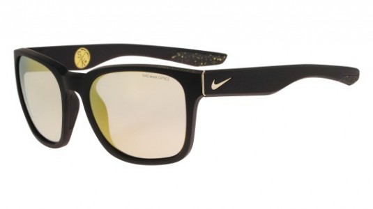 Nike NIKE RECOVER SK EV0952 Sunglasses, (001) BLACK-GOLD WITH ML GOLD LENS