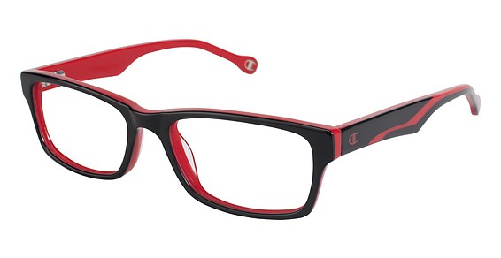 Champion 3004 Eyeglasses, C01 Black/Red