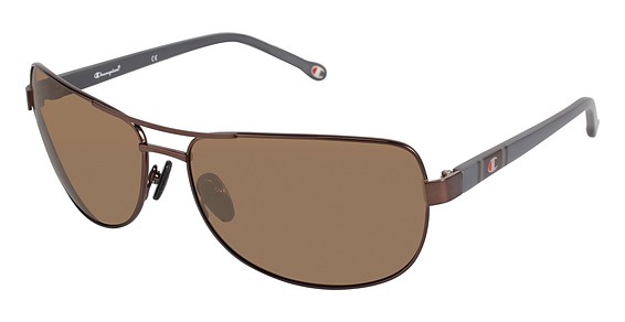 Champion 6014 Sunglasses, C02 Shiny Dk Brown (Brown)