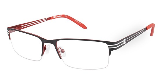 Champion 1013 Eyeglasses, C01 Black/Red