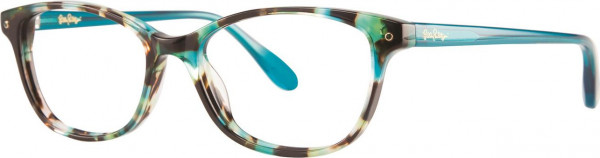 Lilly Pulitzer Brynn Eyeglasses, Aqua Tortoise
