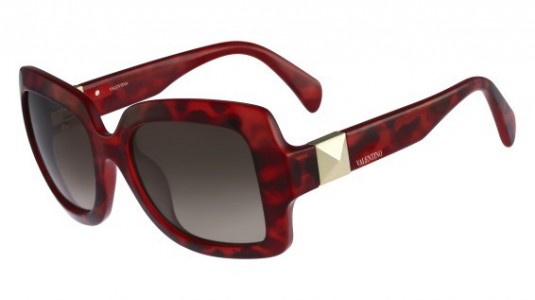 Valentino V714S Sunglasses, (649) RED HAVANA