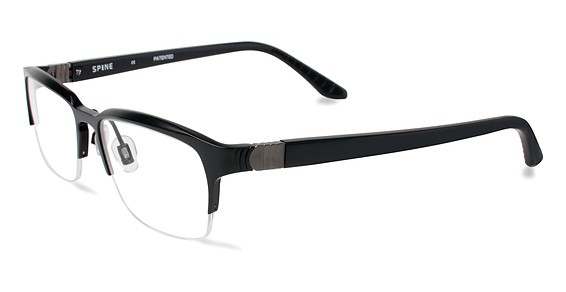 Spine SP2003 Eyeglasses, Black 001
