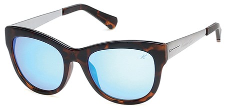 Kenneth Cole New York KC7195 Sunglasses, 52X - Dark Havana / Blu Mirror