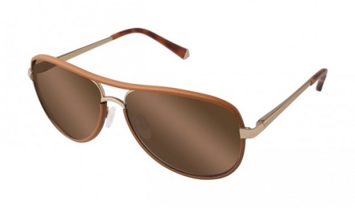Kate Young K512 Ginger Sunglasses, Brown Gold (BRN)