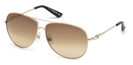 Swarovski FINN Sunglasses, 28F - Shiny Rose Gold / Gradient Brown