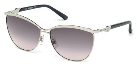 Swarovski FEISTY Sunglasses, 16B - Shiny Palladium / Gradient Smoke