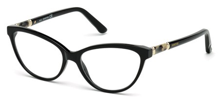 Swarovski FAWN Eyeglasses, 001 - Shiny Black